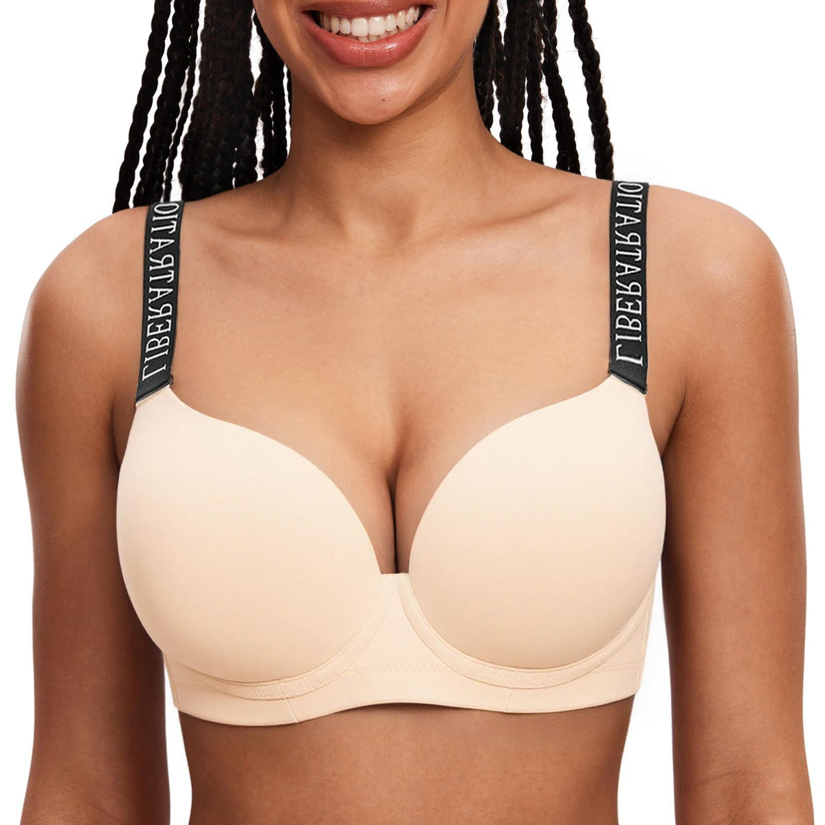 Ultra-Soft Lift & Shape Underwire Bra Comfortable 3/4 Cup Tshirt Bra